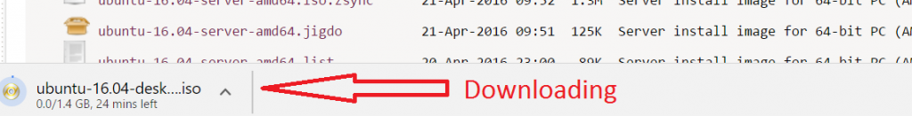 Downloading ubuntu 16.04