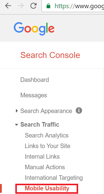 Mobile Usability test within Google Webmaster tool
