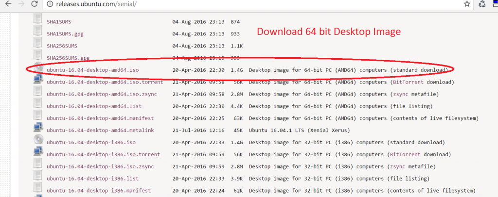 Ubuntu 16.04 ISO file download