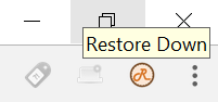 restore down button